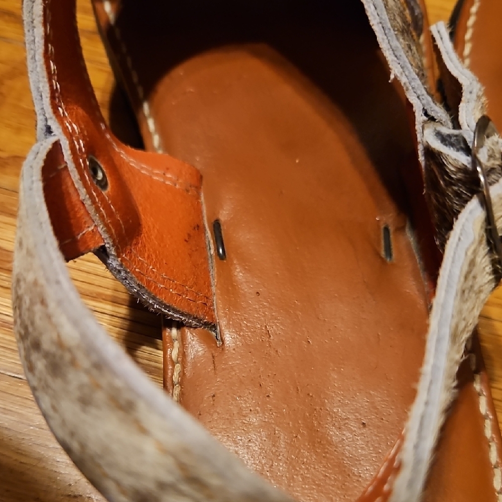 Cowhide Leather Sandles Approx Size 11 - Picture 9 of 14